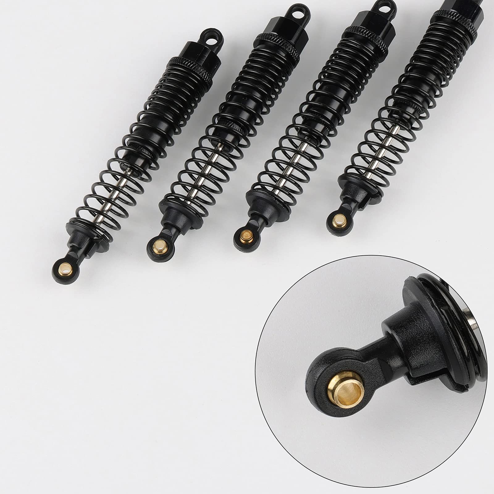 8Pcs Black RC Shock Absorbers Oil Aluminum Alloy Shock Spring Absorber Damper...