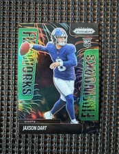2025 Panini Prizm - Fireworks Jaxson Dart #6 Green Prizm (RC)
