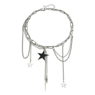Edgy Cutout Five Point Star Chain Jewelry Perfect For Bold Fashion Statements