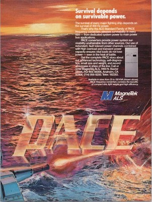 Magnetek ALS PACE Vintage Magazine Ad 80s Sci-Fi Naval Power Art Print