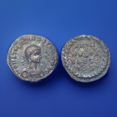 Constantine II Caesar Ancient Roman Bronze Coin VOT Wreath Thessalonica 318 AD