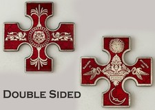 Heraldic Cross Geocaching Trackable Challenge Coin J 13