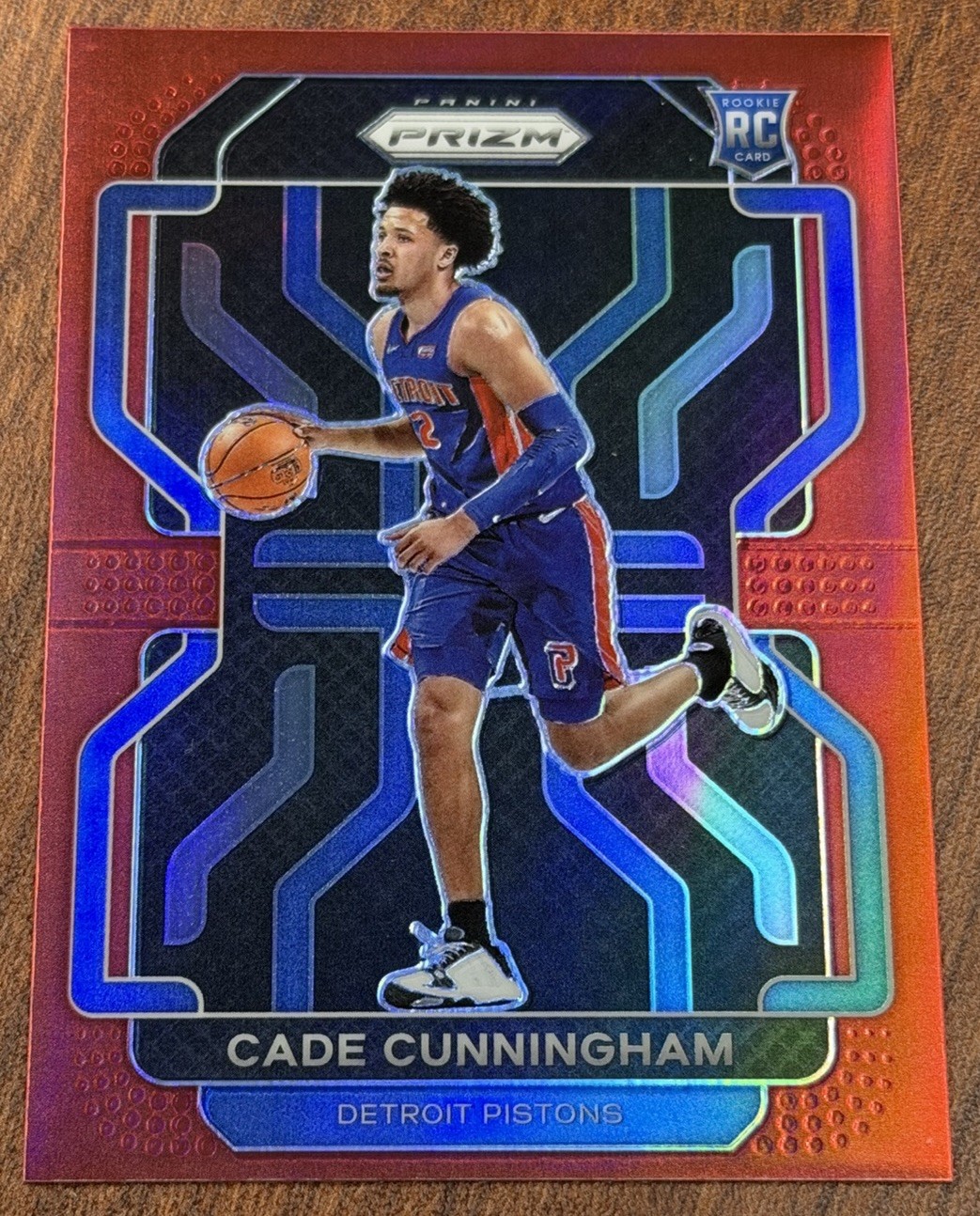 2021-22 Panini Prizm Cade Cunningham Red Prizm Rookie #/299 Detroit Pistons