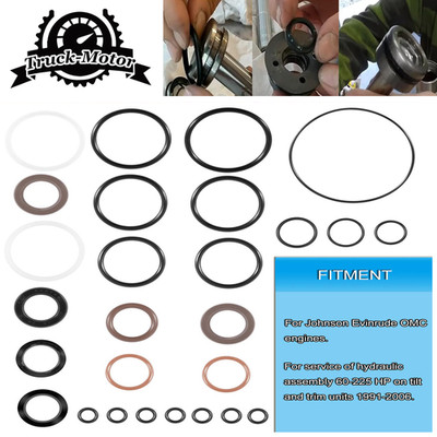 434519 Trim & Tilt O-Ring & Seal Rebuild Kit for Johnson Evinrude 0434519 FSM011