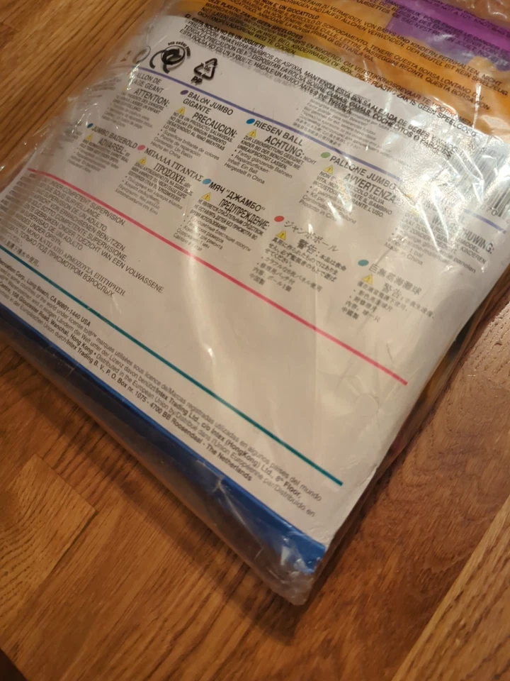 RARE Vintage 2001 INTEX Wet Set 48" Inflatable BEACH BALL Glossy Vinyl - Image 3 of 4