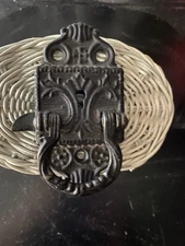 Authentic Cast Iron Lock With Beautiful Details Patent On Side