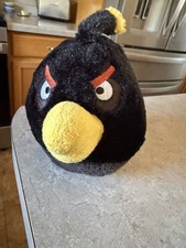 Angry Birds Black Bird Plush 6" No Sound VGUC 