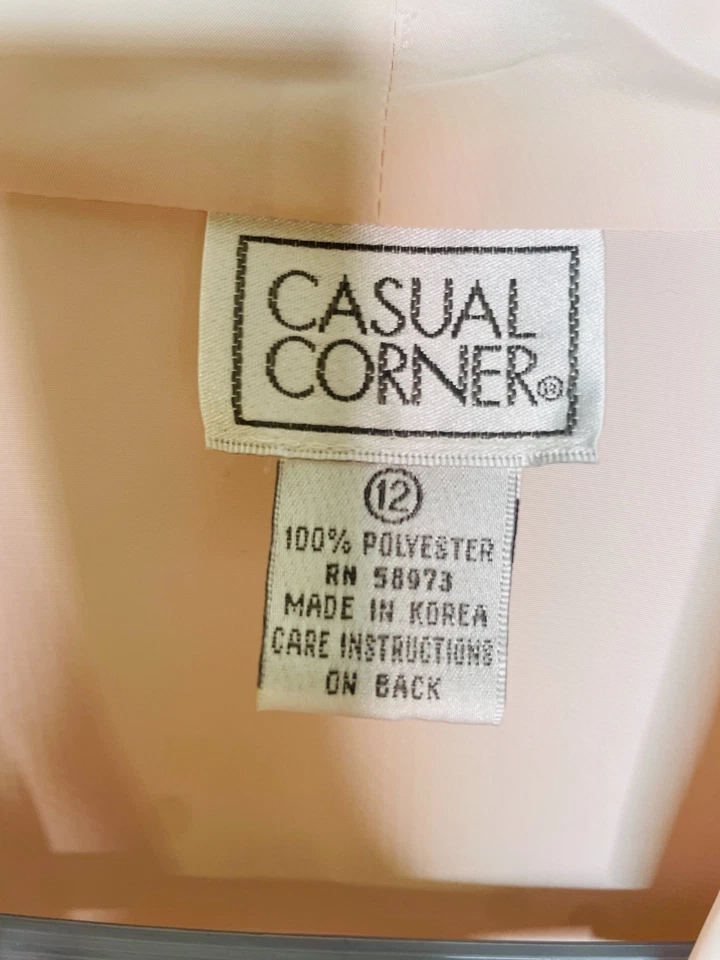 Casual Corner Para Mujer Talla 12 Rosa Claro Cubrir Suave Cottagecore De Colección Foto 3 de 4