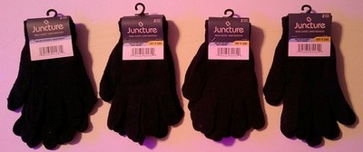 8 Pair (4 - 2 Packs) Juncture Magic Gloves Black One Size NWT