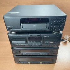Kenwood Stereo HiFi Stack, EQ, Tuner, Cassette Deck, CD Player UNTESTED SEE DESC