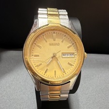 Seiko 5 Vintage Automatic Day/Date Two-Tone G...