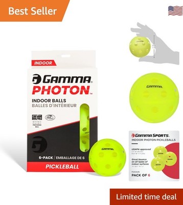 Superb 6 Pack Photon Indoor Pickleballs - Ultra-Balanced & Durable Construction