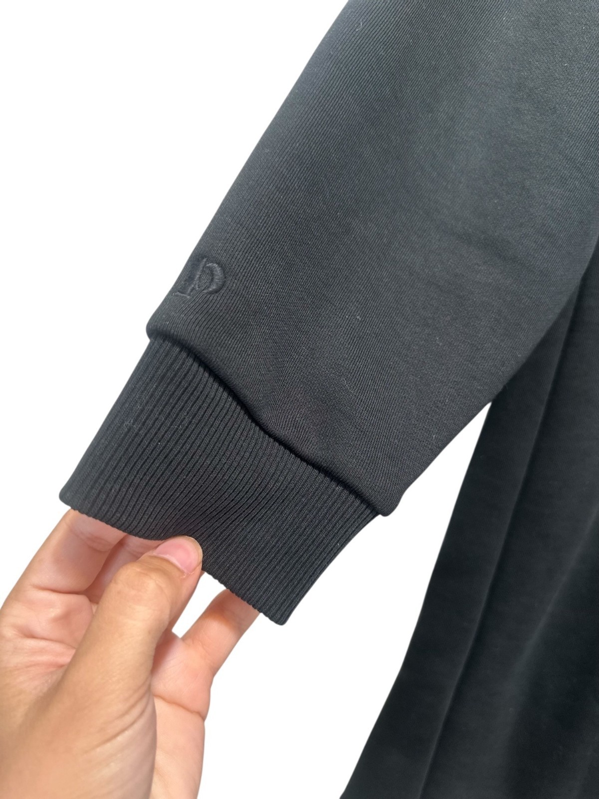 Pact Organic Cotton BLend Courtside Sweatshirt Dress Large Womens Black Fleece