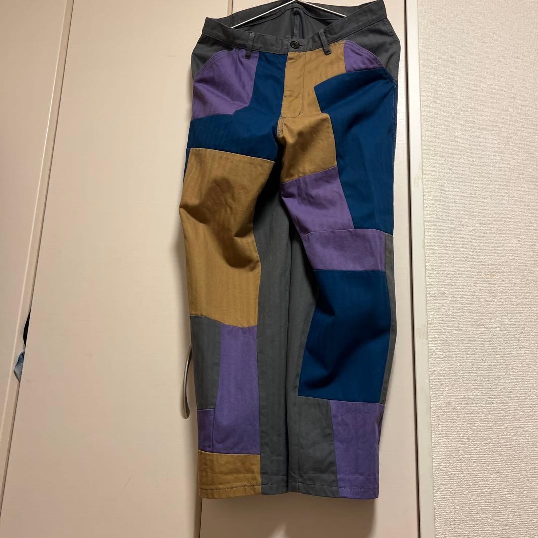 Comme des Garcons Patchwork Multicolor Work Pants… - image 2