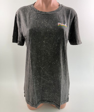 Victoria Secret PINK Dog Logo Round Neck Short Sleeve Oversize Shirt Gray S NWT