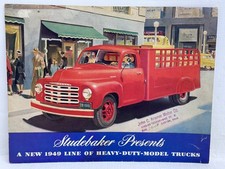 1949 Studebaker Trucks Heavy Duty Models Original Fold-out Sales Brochure