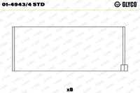 NEU - Glyco 01-4943/4STD Pleuellager FüR Hyundai KIA