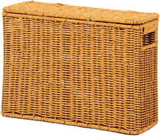 Toilet Paper Storage Basket with Lid for 9 Rolls, Waterproof Wicker Bathroom Sto