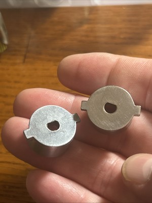 Vintage Radio Knob DIALs Rare Metal Alloy Chrome Modified USA Old Original BOTH
