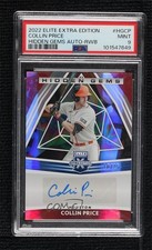 2022 Elite Extra Edition Red White & Blue 18/25 Collin Price PSA 9 Auto 0e2x