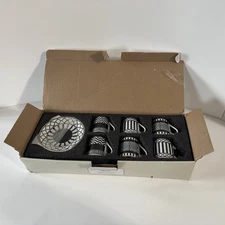 Karaca Helenistik Espresso Cup Set Of 6, One Cup Has Broken Handle, Cups, Plates