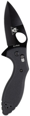 Kabar TDI Crossbar Lock Folding Knife Black GFN Handle AUS-8 Spear Point 2490