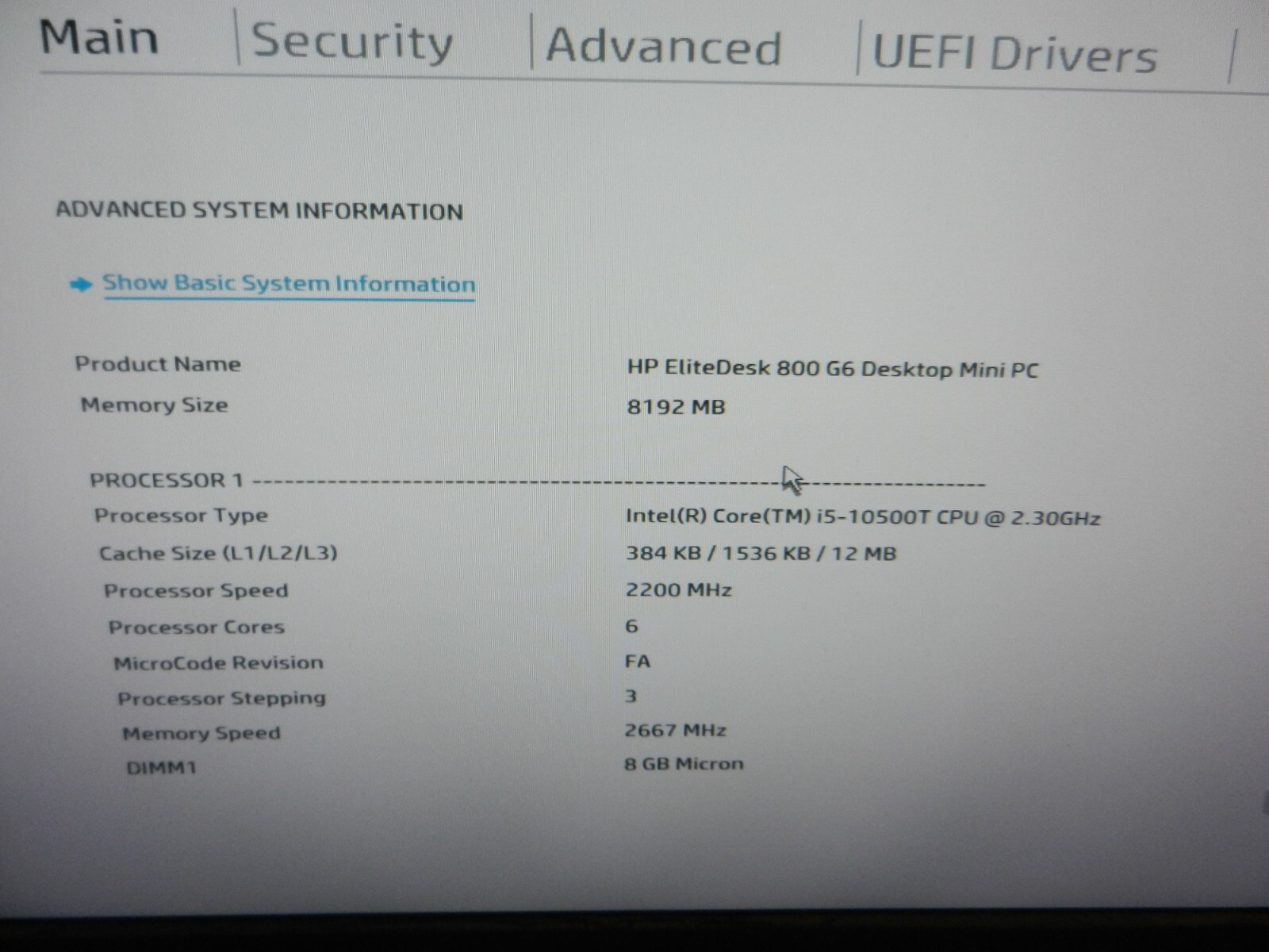 HP Elitedesk 800 G6 CORE i5-10500T @ 2.3Ghz / 8GB RAM / No HDD - Boots ...