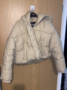 zara cropped puffer jacket