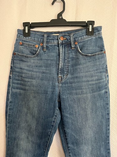 MADEWELL $128 Women's The Perfect Vintage Crop Blue Jean with Raw Hem; Size 27 - Picture 2 of 18
