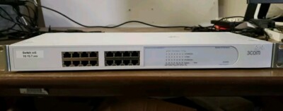 3COM Baseline Switch 2824 24-port, 10/100/1000 Gigabit Switch, tested TURNS ON