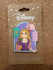 Disney Pin Uncas International - Rapunzel and Pascal in window with lanterns