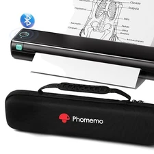 Compact Inkless Thermal Printer with Carry Case - Wireless Printing Anywhere