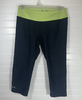 Under Armour Leggings Women Small Neon Green Black Yoga