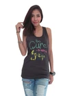 The Cure Band The Kissing Tour T-Shirt Tank Top Vest Sleeveless Womens Cotton
