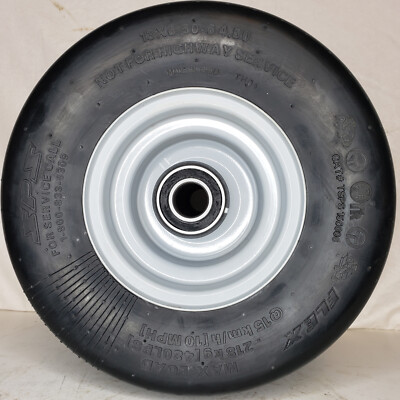 Ruota 13x6.50-6 Gruppo Cerchioni Pneumatici 13x6.50-6 Per Tosaerba Zero Giri - Ruota Liscia, Nera, Diametro 13 Pollici Ruota Con Camera D'aria