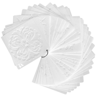 36er Pack Kunststoff Hohl Mandala Muster Malen Schablonen Zeichnen Handwerk Zum Selbermachen Werkzeug