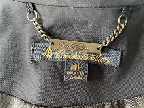 Brooks Brothers Women’s Navy Wrap Trench Coat 14p - Picture 8 of 11
