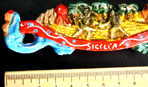 SIZILIANISCHER KARRENSCHLÜSSEL MAGNET MAGNET Kühlschrank SOUVENIR - Bild 3 von 4