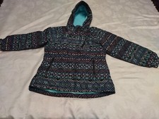 Kids Winter MultiColor Hooded Jacket Girls Size Large 10/12 Childrens Place