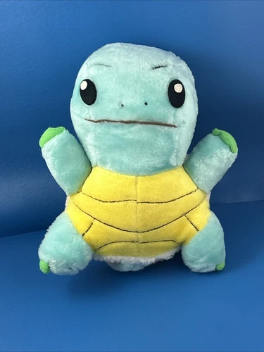 RARE Vintage 12" SQUIRTLE Carnival Prize Plush Pokemon Turtle Stuffed Animal Toy