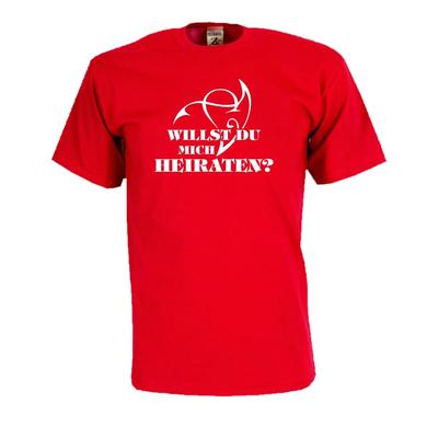 Willst du mich heiraten, Fun T-Shirt witziges Sprüche Shirt cooles Motiv (FS014)