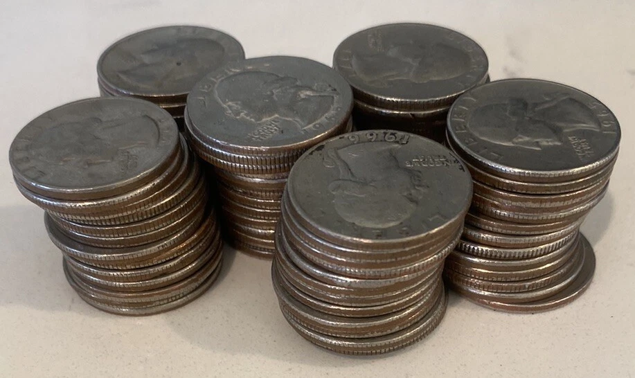 Error Coin Rare Liberty Washington Quarter No Mint Mark 1965-1971 Rare Set of 20 - Image 3 of 4