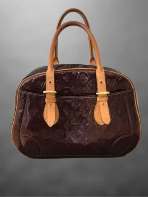 LOUIS VUITTON（LV） Borsa a mano Louis Vuitton originale monogramma Vernis Amarante pelle verniciata amaranto