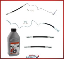 4x BREMSSCHLAUCH HINTEN + BREMSFLÜSSIGKEIT DOT4 FÜR VW GOLF IV BORA NEW BEETLE