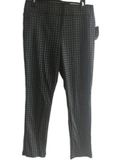 Liz Claiborne Career Emma Classic Ankle Womens Pants HTHR Plaid Size S NWT