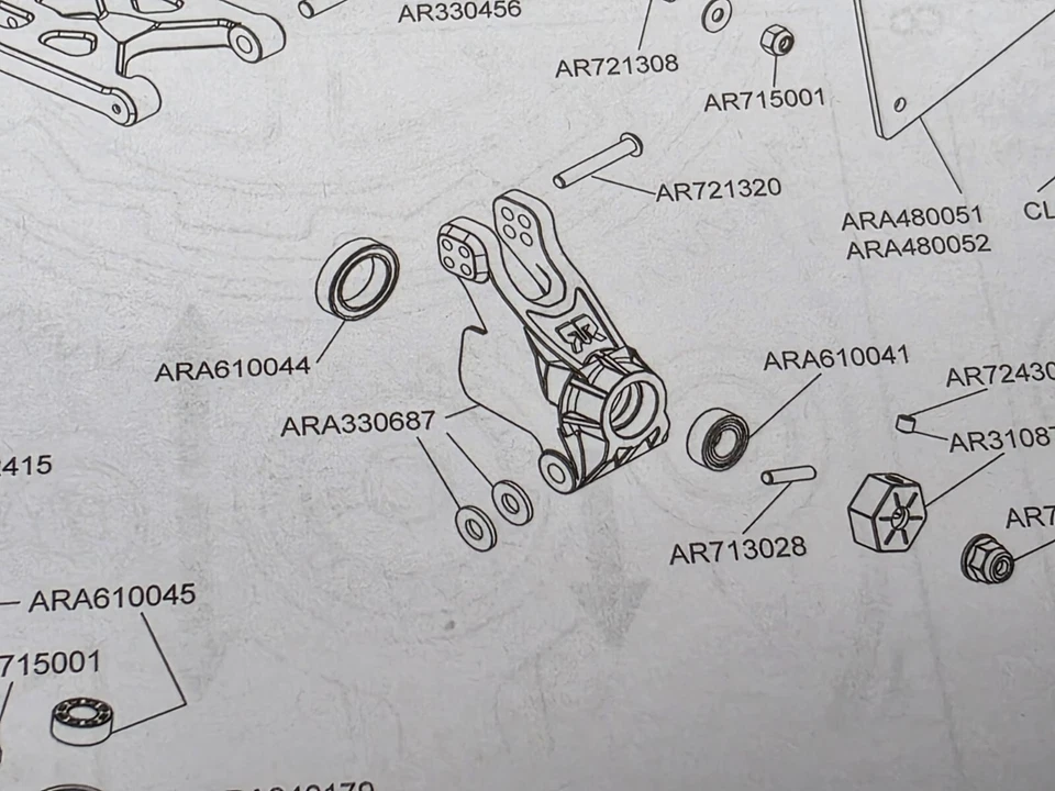 Arrma Rear Hub ARA330687 Vendetta Infraction Factory Parts 1/8 Scale RC Car NEW - Image 2 of 4