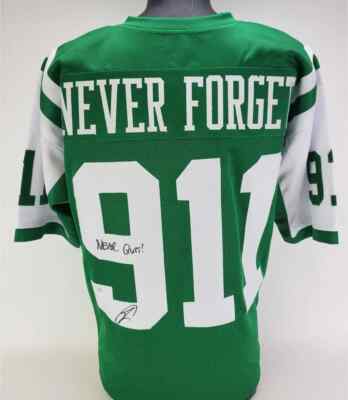 Old Ny Jets Custom Jersey Robert O'Neill Signed New York Jets 911