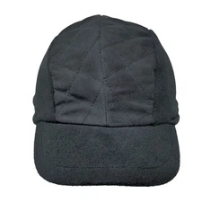 Unbranded Youth Trapper Hat Black Size 4-7 Fleece Quilted Black Polyester
