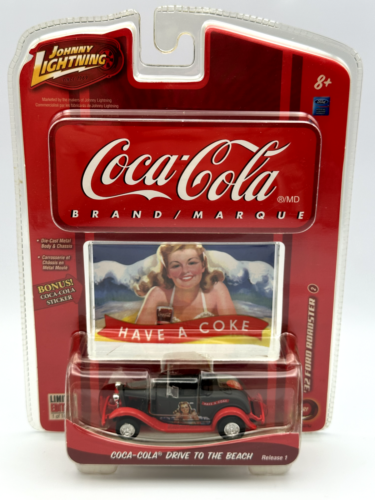 Johnny Lightning Coca Cola 1932 Ford Roadster, Black, 1:64, NIB - Picture 1 of 11