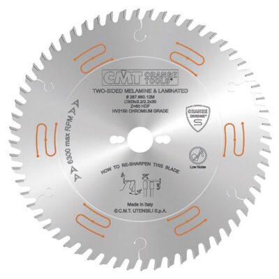 Verchromte und geräuscharme Klingen - CMT - für Melamine und Kunststoffbeschichtungen - Serie